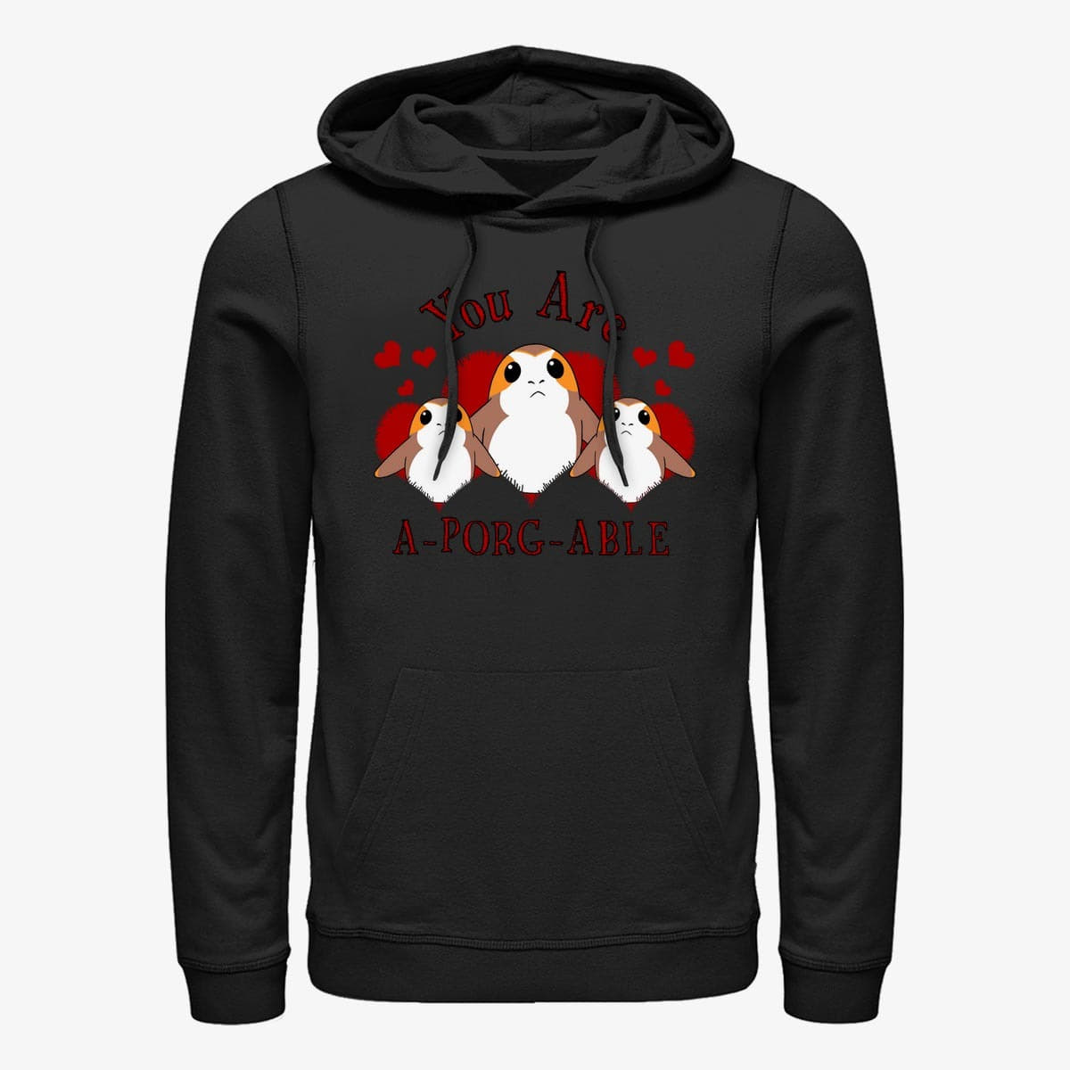 Суитчъри Merch Star Wars: The Force Awakens - A-Porg-Able Unisex Hoodie Black
