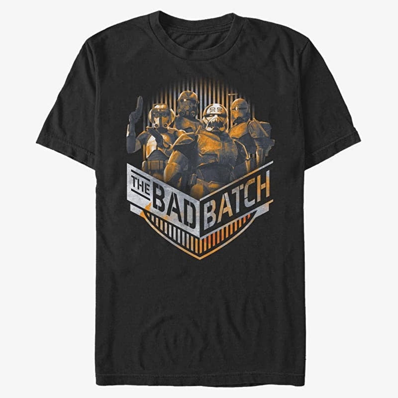 Merch Star Wars: The Bad Batch - Batch Group Chevron Unisex T-Shirt Black