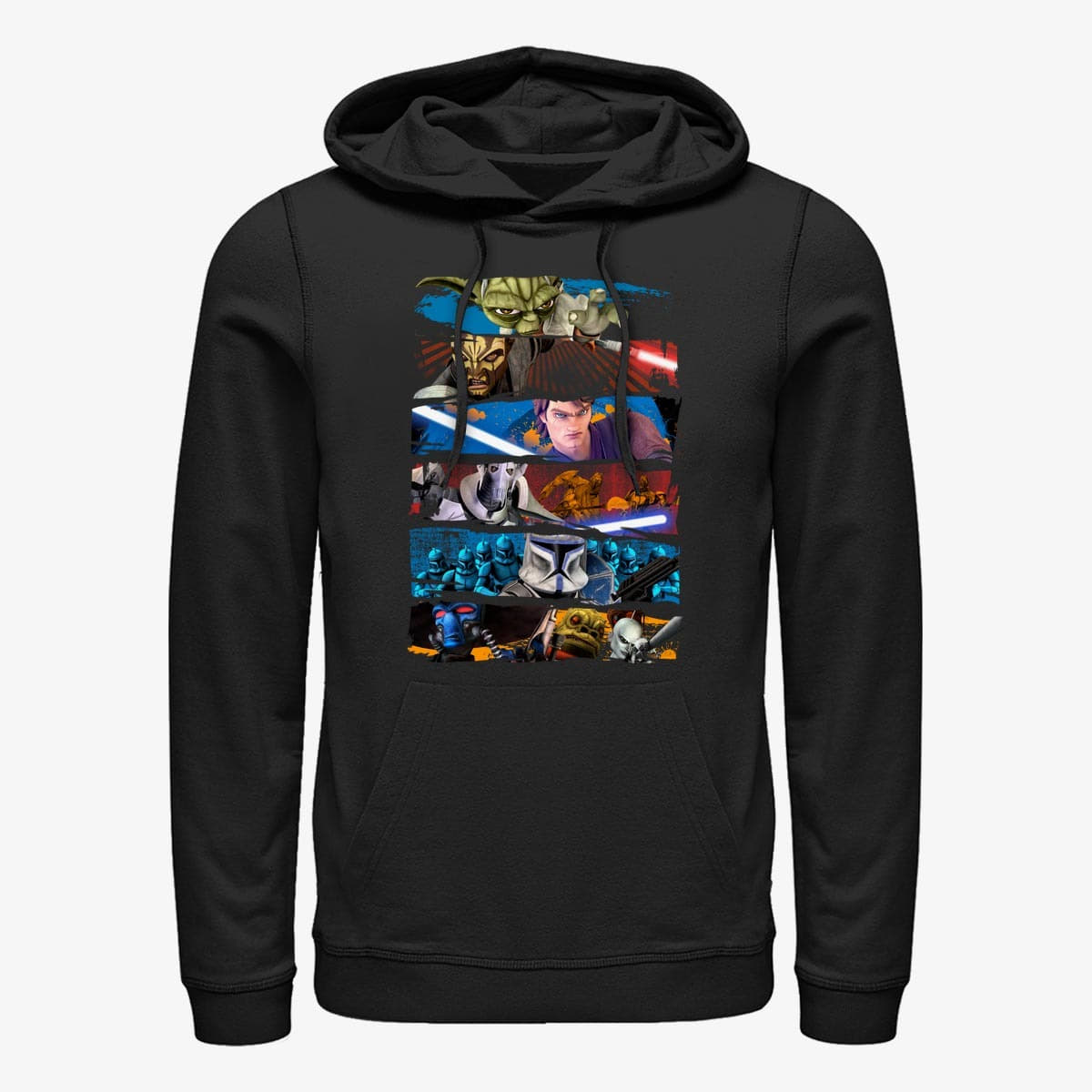 Суитчъри Merch Star Wars: Clone Wars - Face Off Unisex Hoodie Black