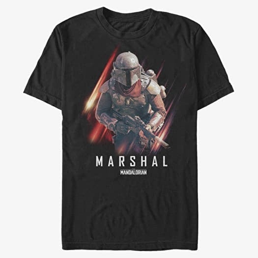 Majica Merch Star Wars: The Mandalorian - Marshal Action Unisex T-Shirt Black