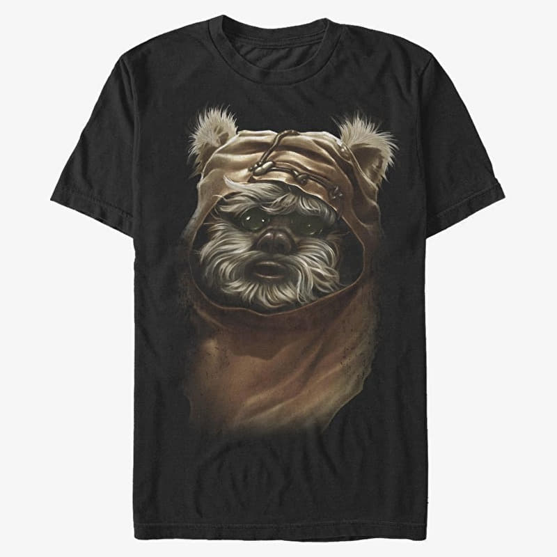 Tricou Merch Star Wars: Classic - Ewok Unisex T-Shirt Black