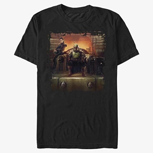 Merch Star Wars Book of Boba Fett - Boba Painterly Throne Unisex T-Shirt Black