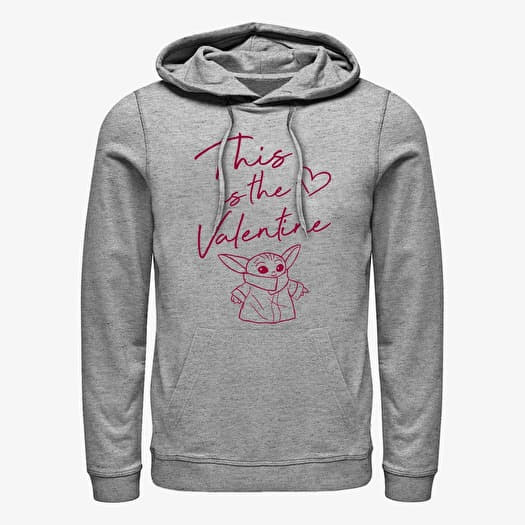 Sweatshirt Merch Star Wars: The Mandalorian - This Valentine Unisex Hoodie Heather Grey