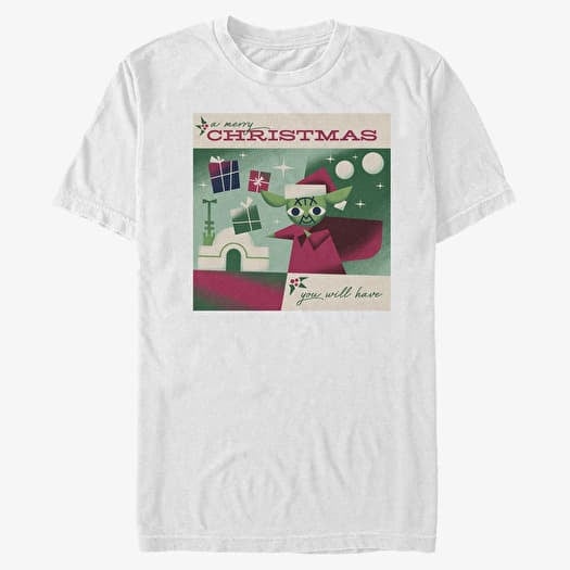 T-shirt Merch Star Wars: Classic - Merry Yoda Xmas Unisex T-Shirt White