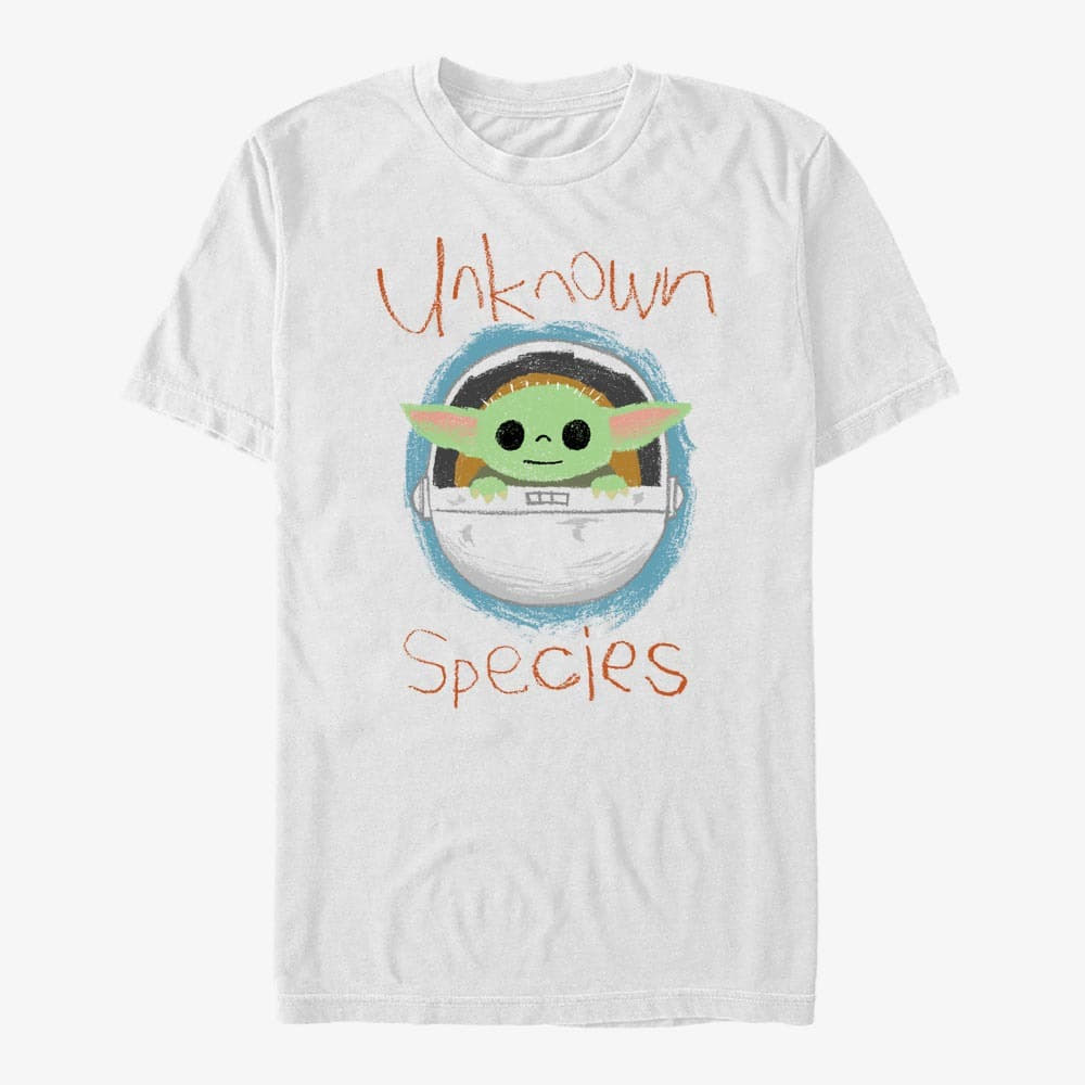 Trička Merch Star Wars: The Mandalorian - UNKNOWN SPECIES Unisex T-Shirt White