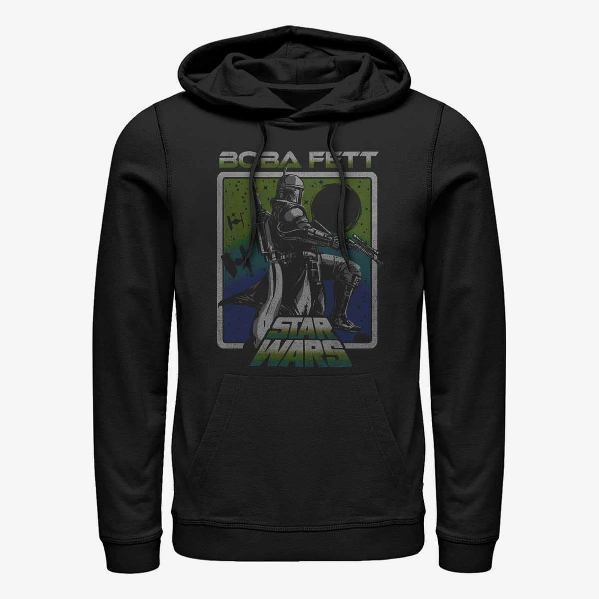 Kapuutsikud ja kampsunid Merch Star Wars Book of Boba Fett - Fett Sunset Unisex Hoodie Black