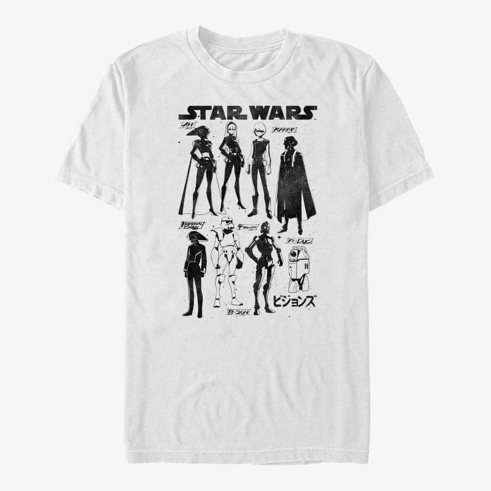 Тениски Merch Star Wars: Visions - Inked Textbook Unisex T-Shirt White