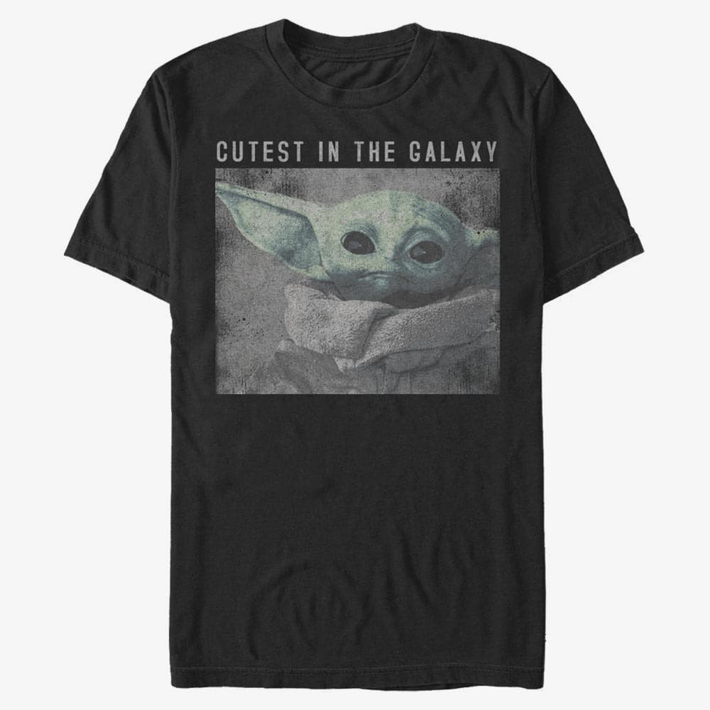 Pólók Merch Star Wars: The Mandalorian - Galaxys Cutest Unisex T-Shirt Black