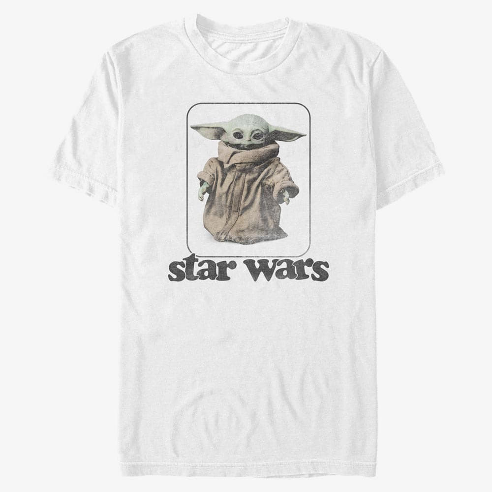 Тениски Merch Star Wars: The Mandalorian - The Child Retro No Stripes Unisex T-Shirt White