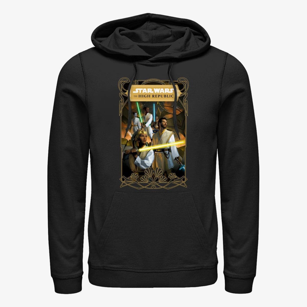 Mikiny Merch Star Wars The High Republic Jedi - Del Rey Poster Unisex Hoodie Black