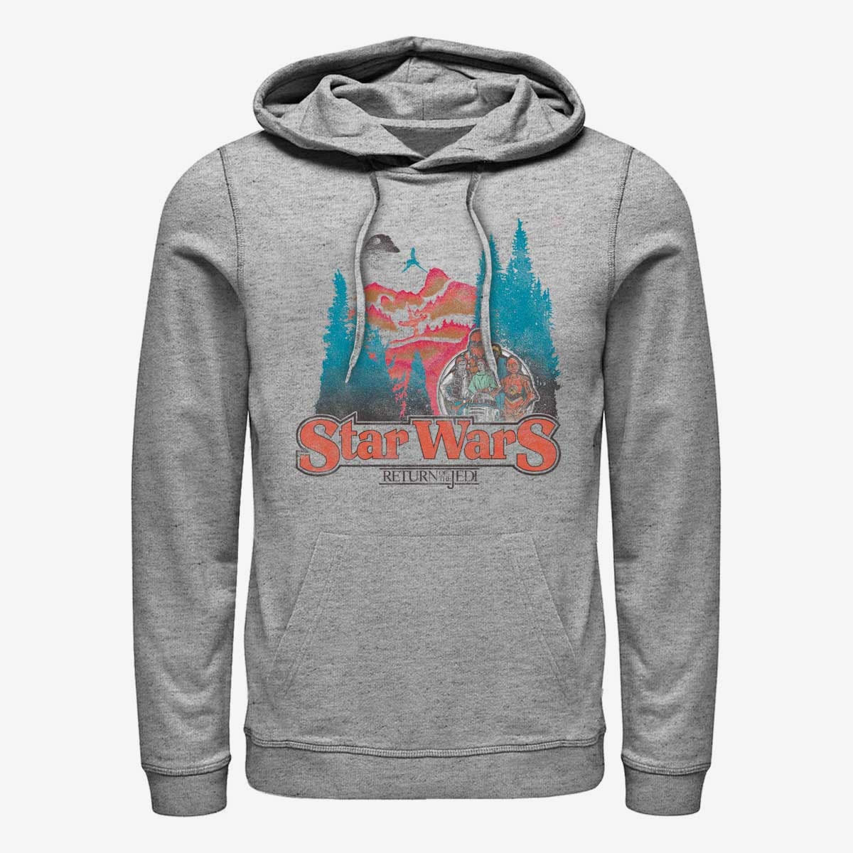 Суитчъри Merch Star Wars: Classic - Forest Moon Title Unisex Hoodie Heather Grey