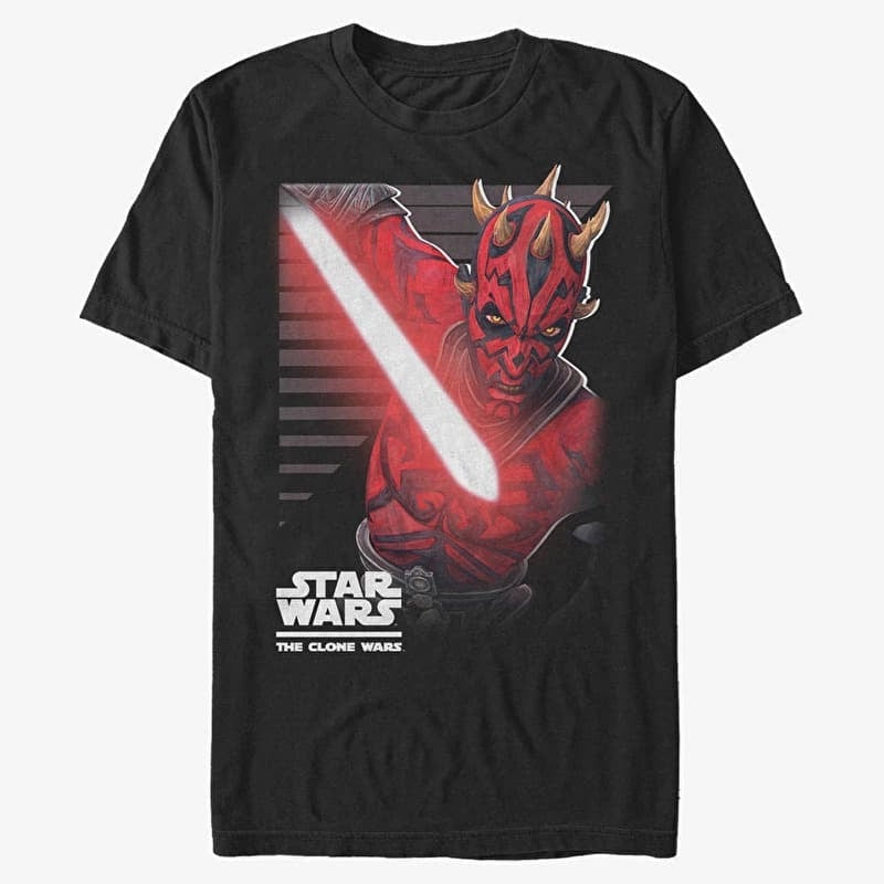 T-Shirt Merch Star Wars: Clone Wars - Maul Strikes Unisex T-Shirt Black
