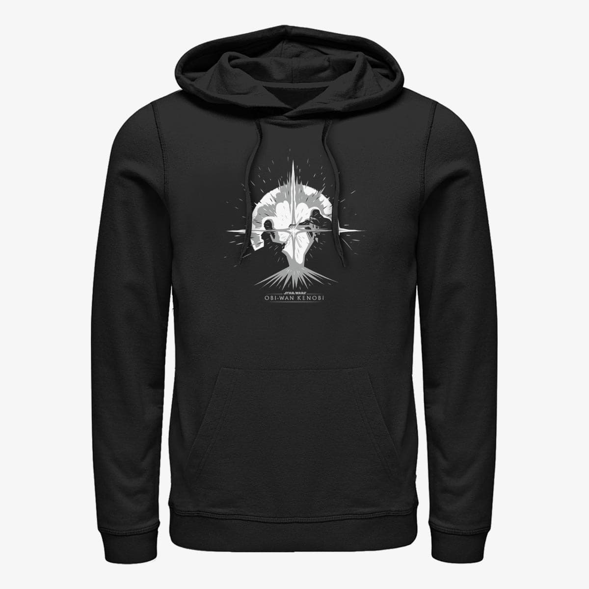 Sweatshirts Merch Star Wars Obi-Wan - Explosive Duel Graphic Unisex Hoodie Black