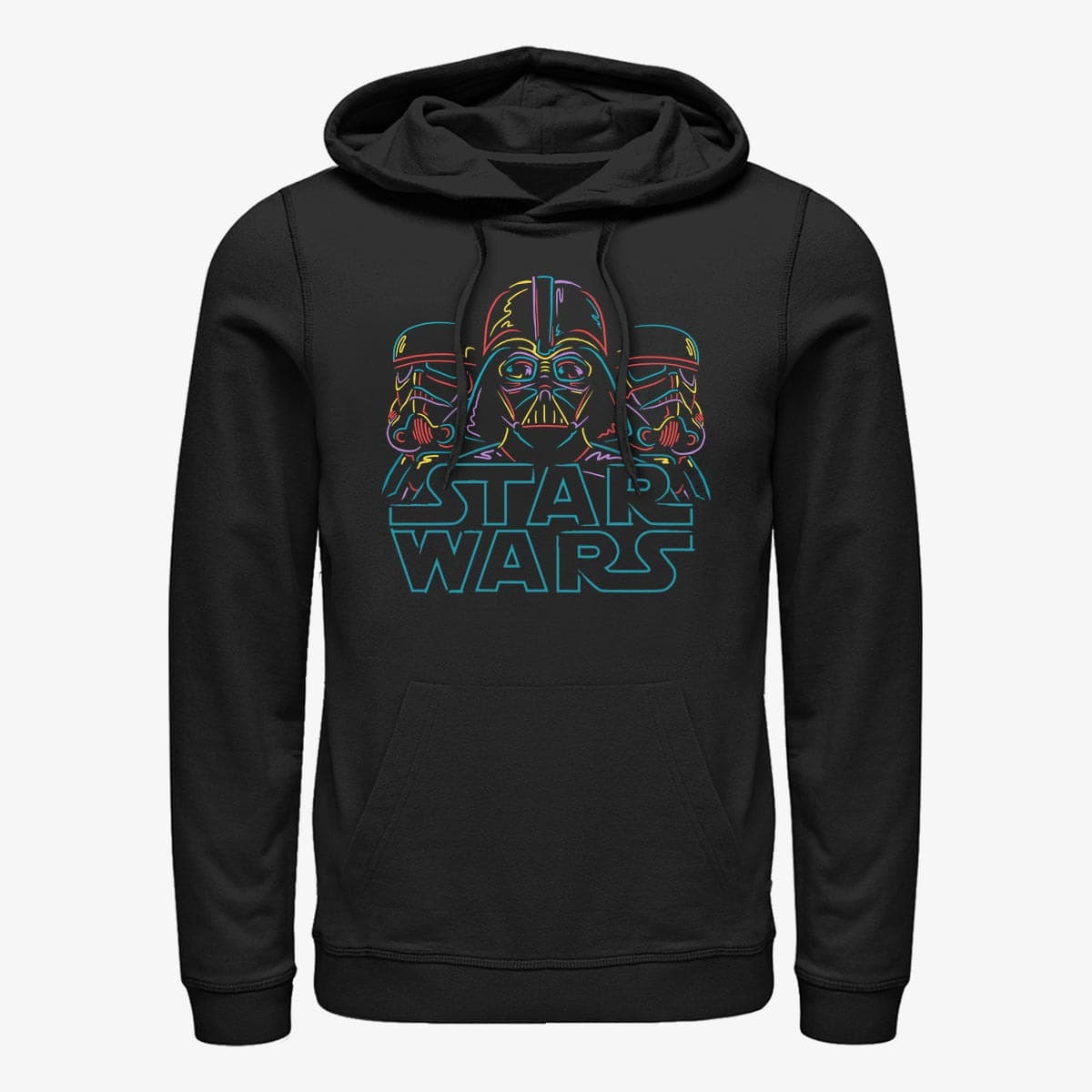 Суитчъри Merch Star Wars - Neon Chalk Wars Unisex Hoodie Black