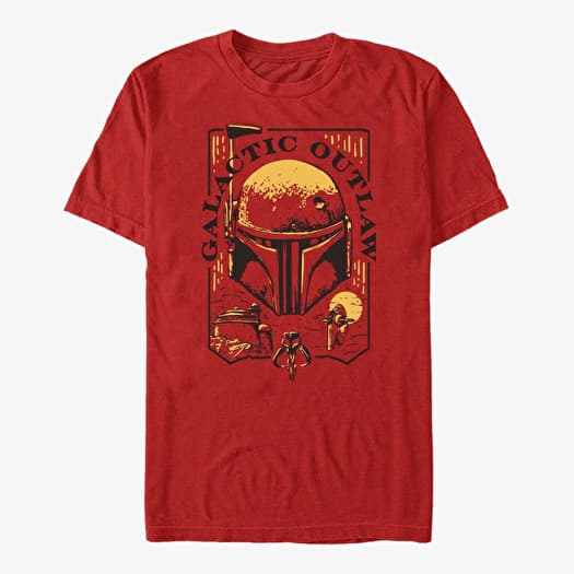 Camiseta Merch Star Wars The Book Of Boba Fett - Galactic Outlaw Logo Unisex T-Shirt Red