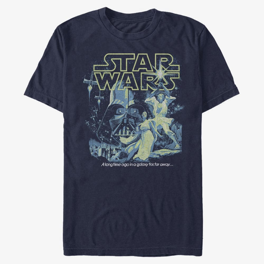 T-shirts Merch Star Wars: Classic - Poster Neon Pop Unisex T-Shirt Navy Blue