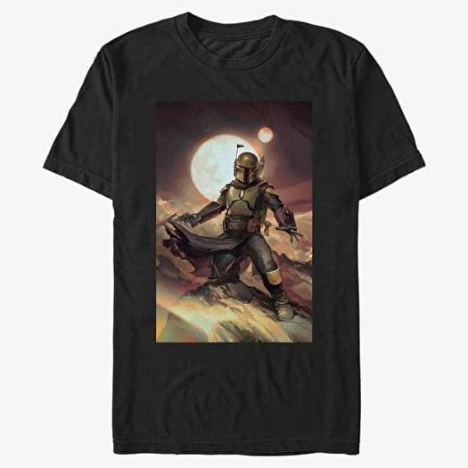 Majica Merch Star Wars Book of Boba Fett - Boba Painting Unisex T-Shirt Black