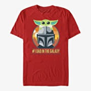 Merch Star Wars: The Mandalorian - Mando Piggy Back Unisex T-Shirt Red