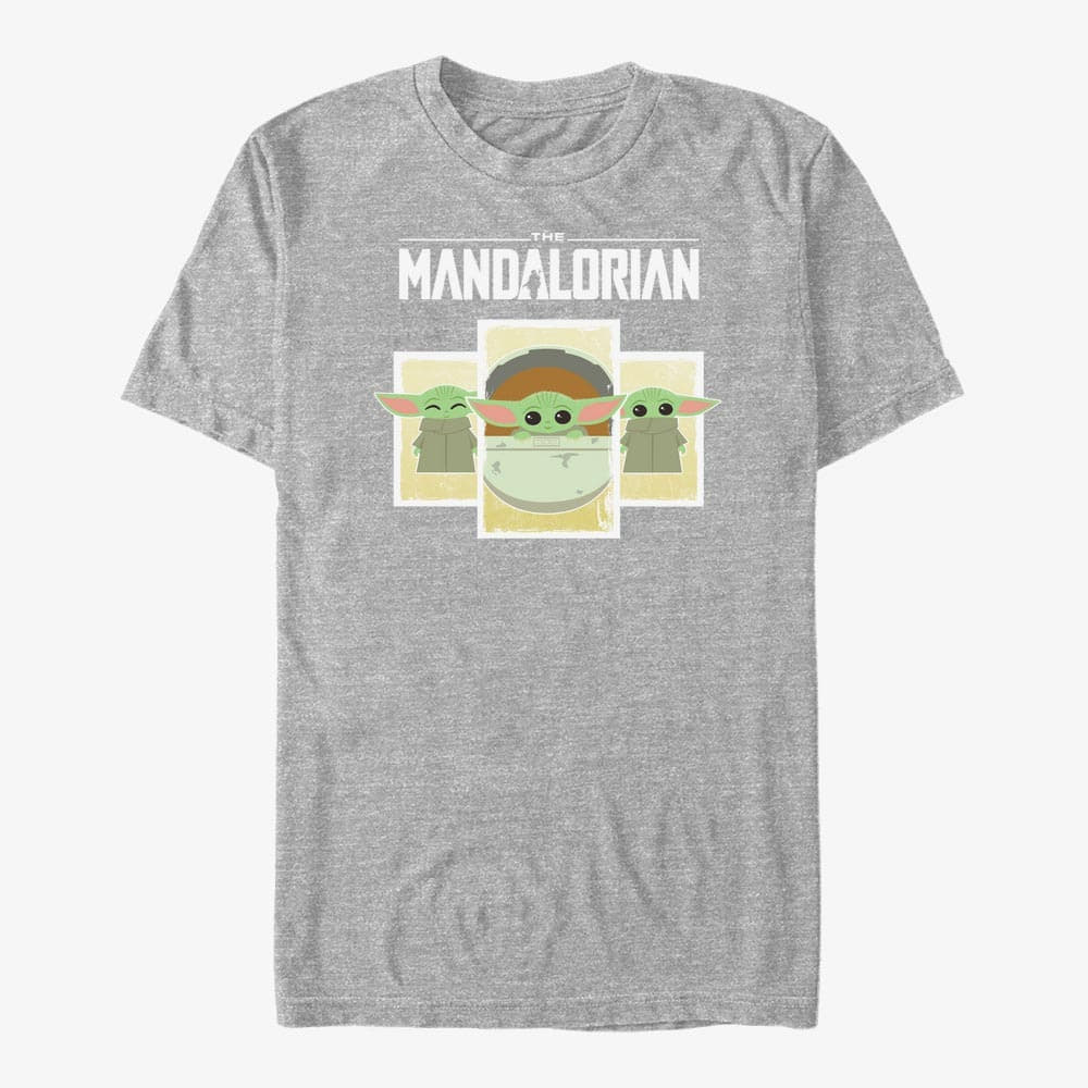 Тениски Merch Star Wars: The Mandalorian - Child Boxes Unisex T-Shirt Heather Grey