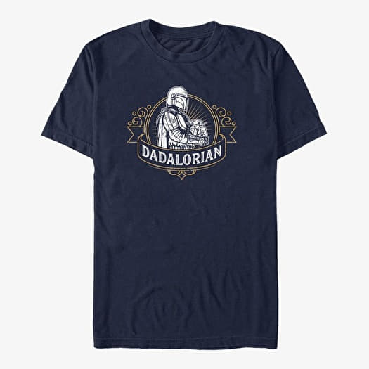 Merch Star Wars: The Mandalorian - Mando Banner Unisex T-Shirt Navy Blue