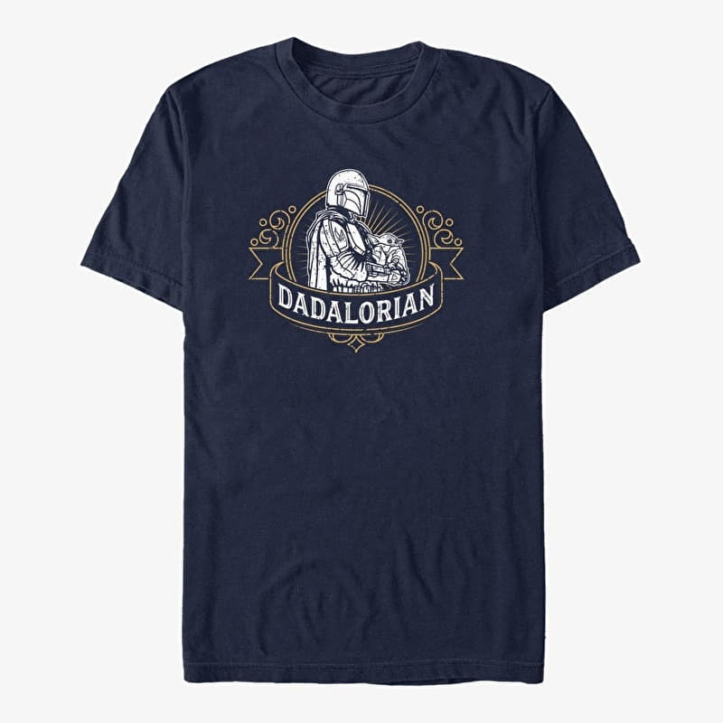 T-Shirt Merch Star Wars: The Mandalorian - Mando Banner Unisex T-Shirt Navy Blue