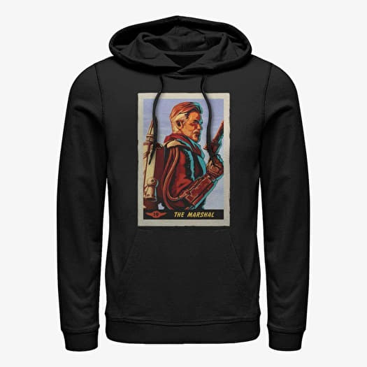 Merch Star Wars: The Mandalorian - Marshal Card Unisex Hoodie Black