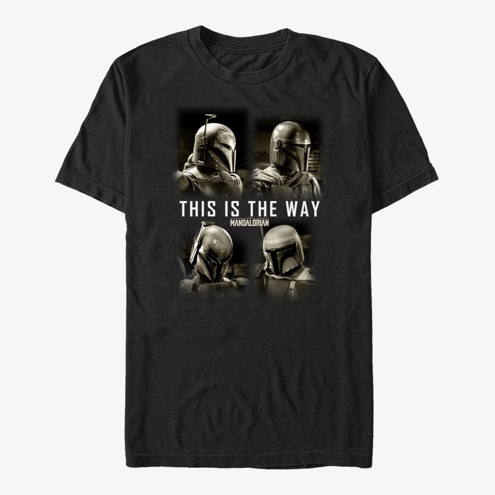 Trička Merch Star Wars: The Mandalorian - MandoMon Epi3 Shore Unisex T-Shirt Black