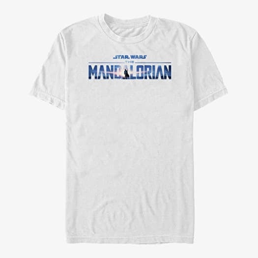 T-shirt Merch Star Wars: The Mandalorian - New Mando Logo Unisex T-Shirt White