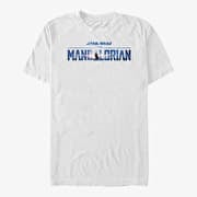 Merch Star Wars: The Mandalorian - New Mando Logo Unisex T-Shirt White