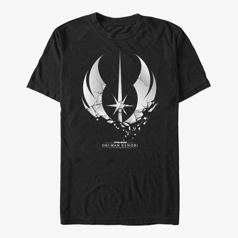 Тениски Merch Star Wars Obi-Wan - Shattered Jedi Logo Unisex T-Shirt Black