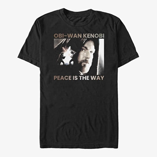 Tričko Merch Star Wars Obi-Wan - Peace is the Way Unisex T-Shirt Black
