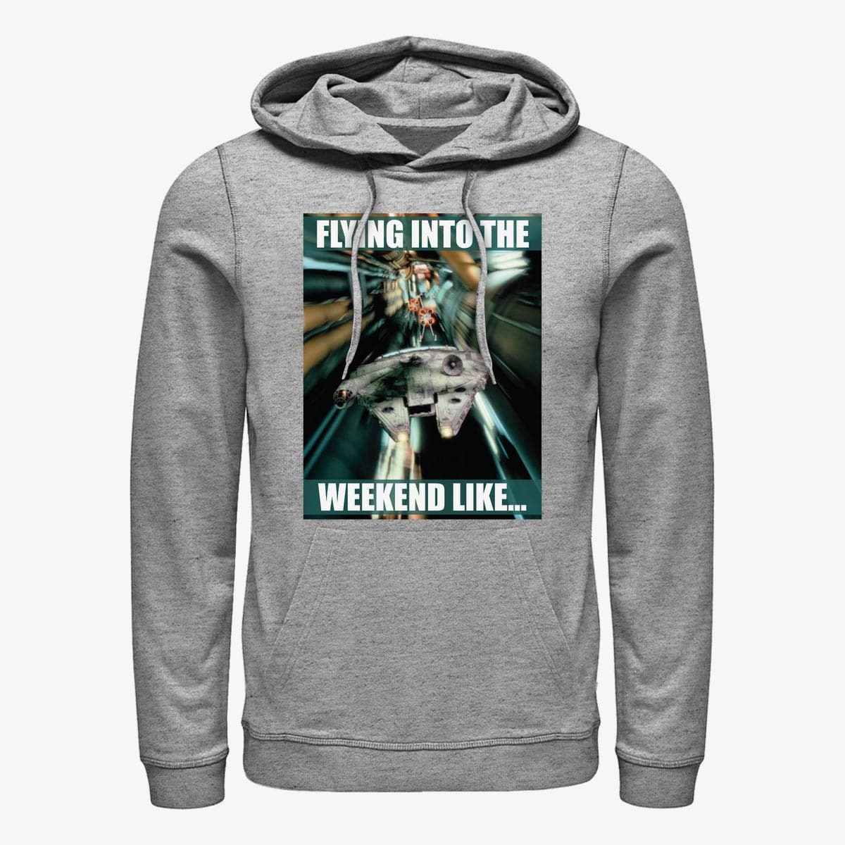 Суитчъри Merch Star Wars: Classic - Flying Into The Weekend Unisex Hoodie Heather Grey