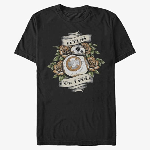 T-shirt Merch Star Wars: Episode 7 - BB8 Tat Unisex T-Shirt Black