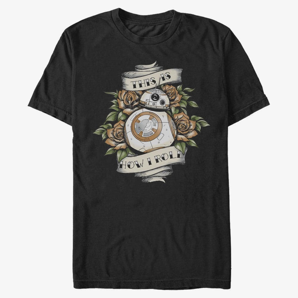 majice kratkih rukava Merch Star Wars: Episode 7 - BB8 Tat Unisex T-Shirt Black