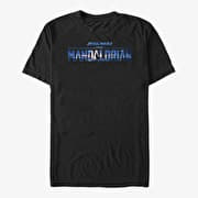 Merch Star Wars: The Mandalorian - New Mando Logo Unisex T-Shirt Black