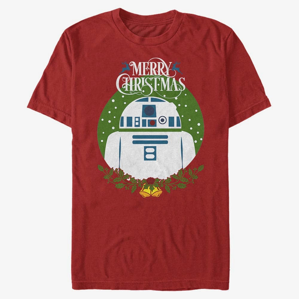 T-Shirts Merch Star Wars: Classic - R2 Wreath Unisex T-Shirt Red