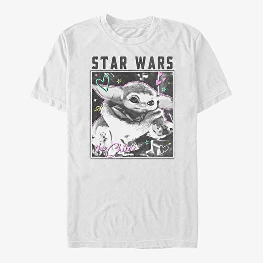 T-shirt Merch Star Wars: The Mandalorian - Doodle Photo Unisex T-Shirt White