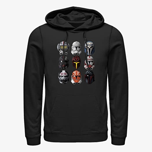 Merch Star Wars: Clone Wars - Clone Helmets Unisex Hoodie Black
