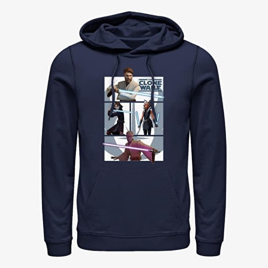 Merch Star Wars: Clone Wars - Clone Wars Jedi Unisex Hoodie Navy Blue