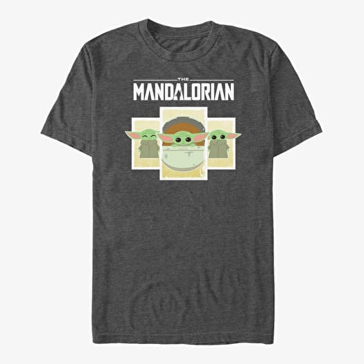 T-shirt Merch Star Wars: The Mandalorian - Child Boxes Unisex T-Shirt Dark Heather Grey
