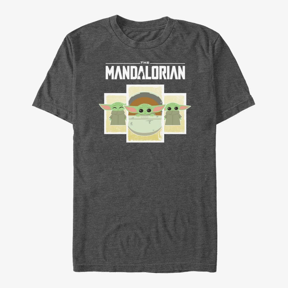 T-shirts Merch Star Wars: The Mandalorian - Child Boxes Unisex T-Shirt Dark Heather Grey