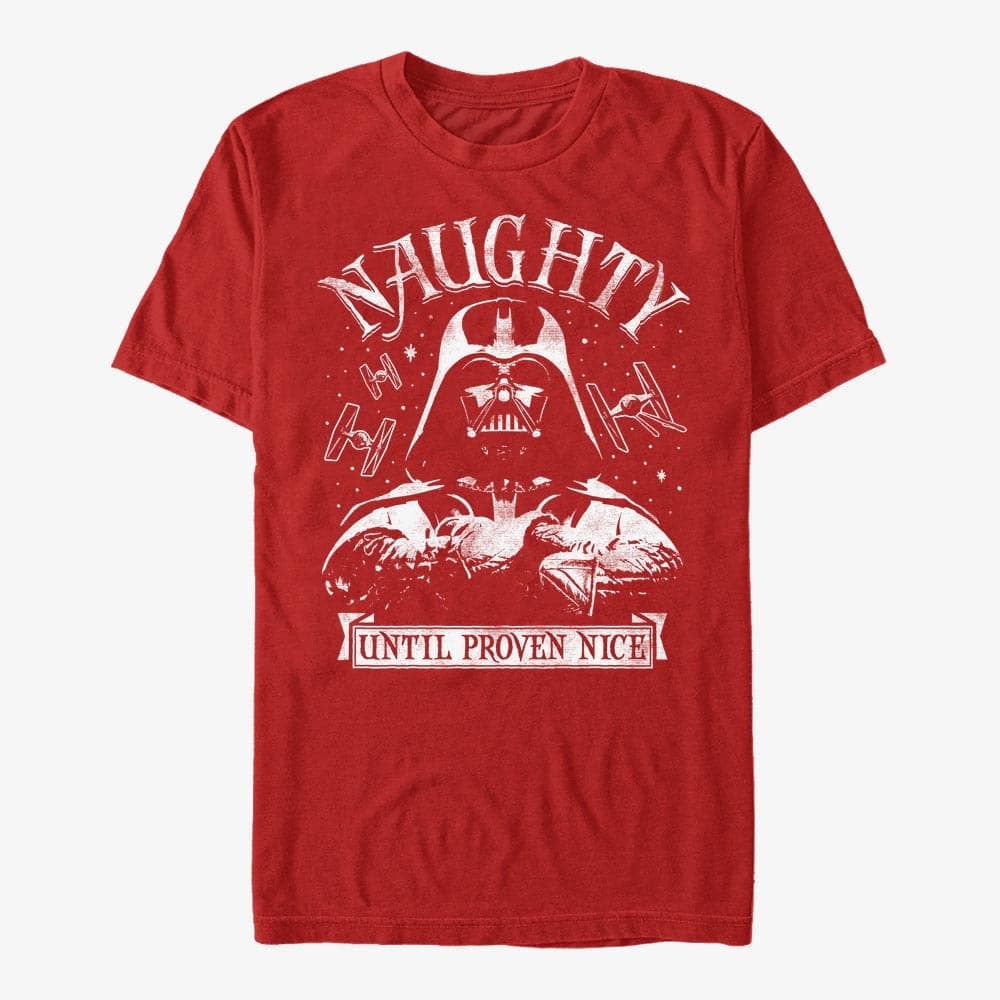 T-Shirts Merch Star Wars: Classic - Naughty Until Nice Unisex T-Shirt Red