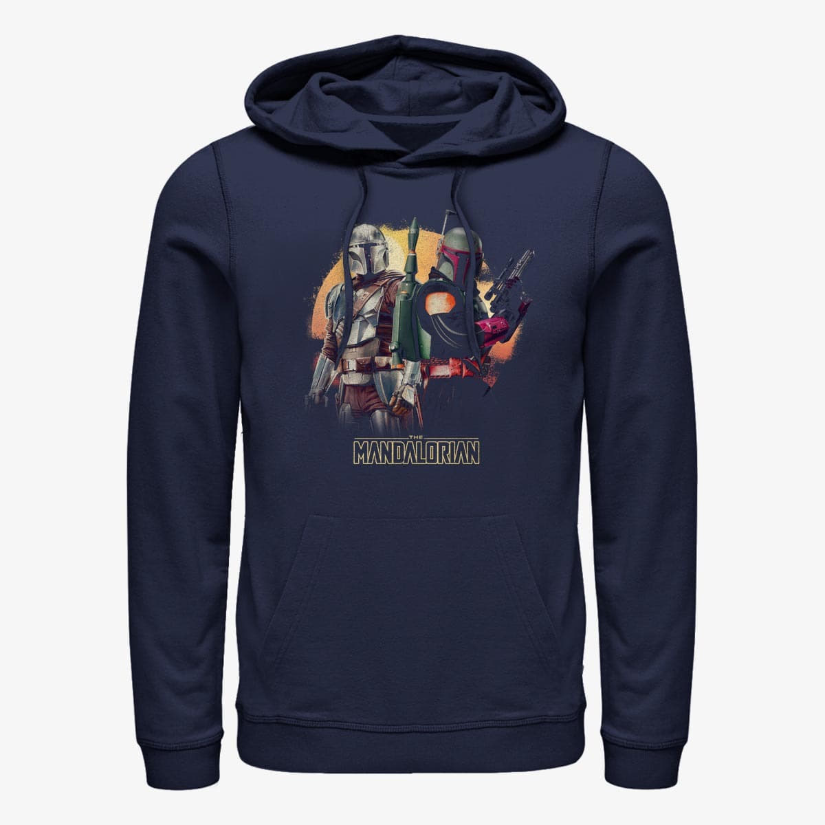 Džemperiai su gobtuvais ir džemperiai Merch Star Wars: The Mandalorian - MandoMon Epi6 Need a Break Unisex Hoodie Navy Blue