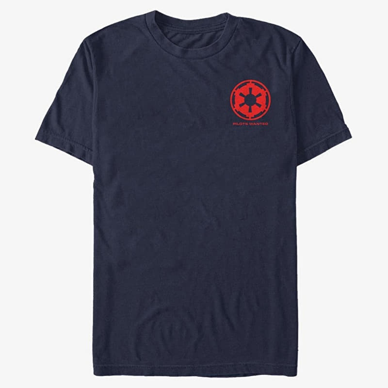 Póló Merch Star Wars: Squadrons - Empire Logo Unisex T-Shirt Navy Blue