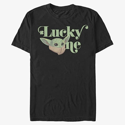 Тениска Merch Star Wars: The Mandalorian - LUCKY ONE Unisex T-Shirt Black