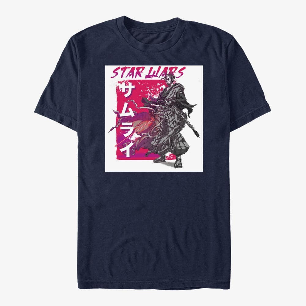 Trička Merch Star Wars: Visions - SAMURAI Unisex T-Shirt Navy Blue