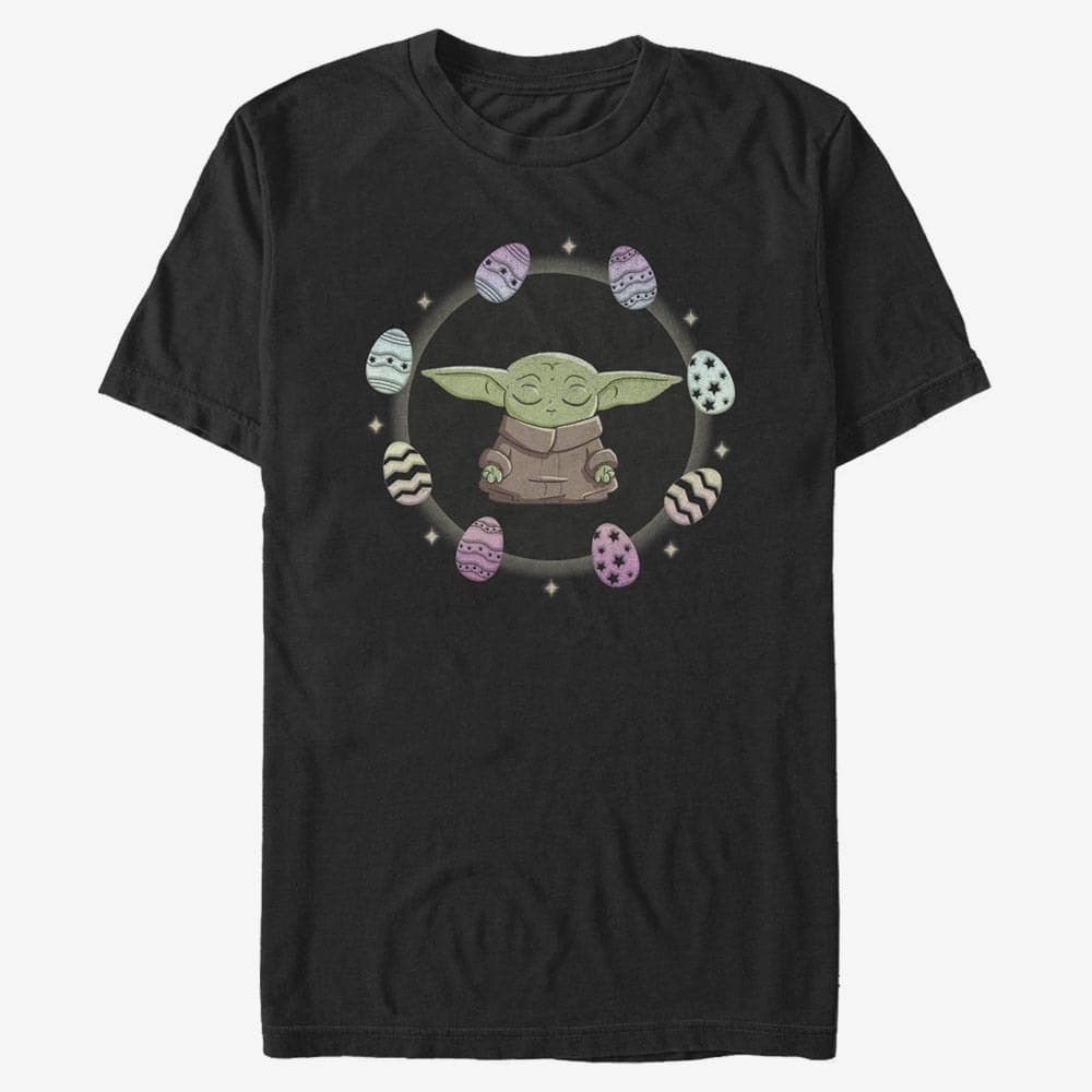 Magliette Merch Star Wars: The Mandalorian - Egging Around Unisex T-Shirt Black