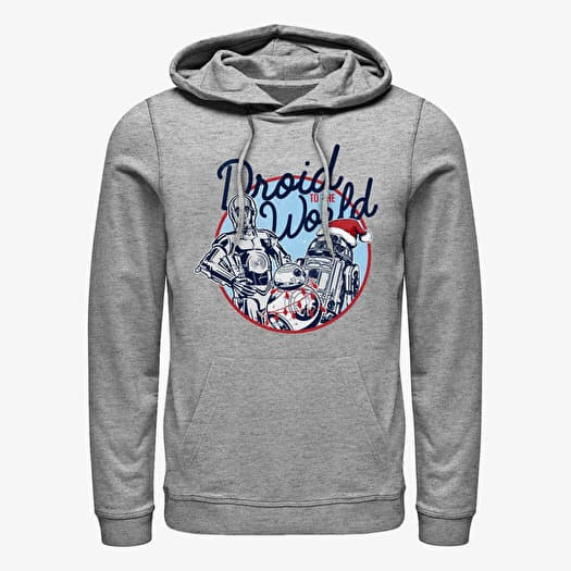 Sweatshirt Merch Star Wars: The Force Awakens - Droid to the World Unisex Hoodie Heather Grey
