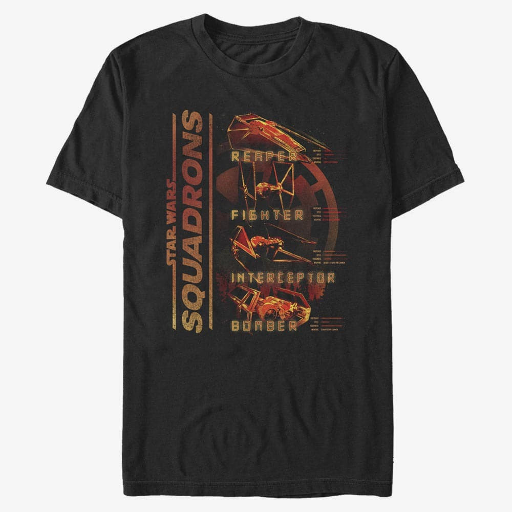 Тениски Merch Star Wars: Squadrons - Imperial Ships Unisex T-Shirt Black