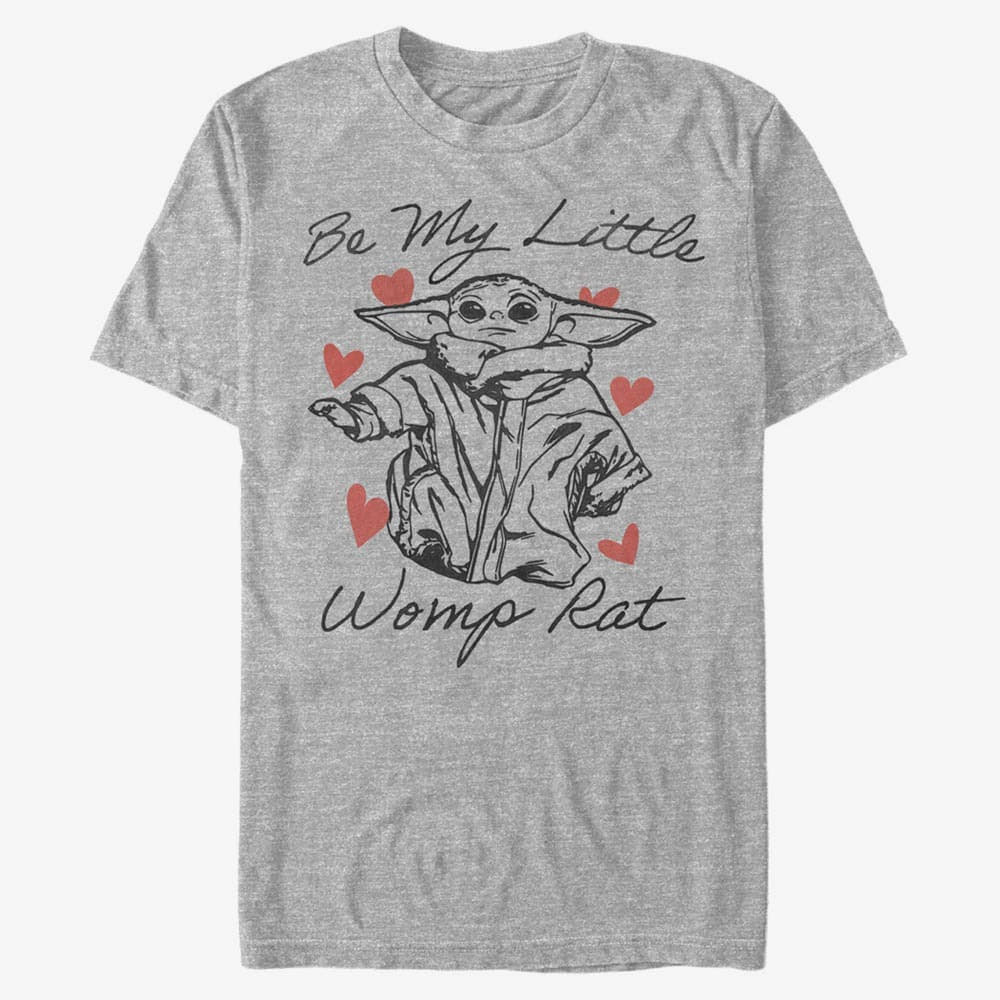 Pólók Merch Star Wars: The Mandalorian - Be My Womp Rat Unisex T-Shirt Heather Grey